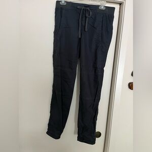 Lou and Grey light weight navy pants with drawstring waist